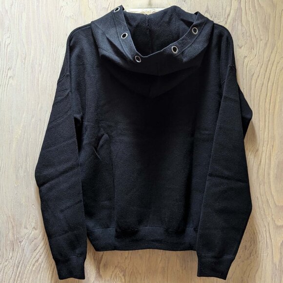 Revolve One Grey Day Black Sydney Grommet Hoodie M - Picture 4 of 9